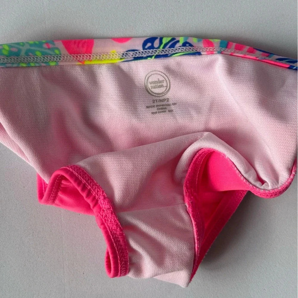 Wonder Nation Baby Toddler Girl Palm Bikini Swimsuit 2T - Picture 7 of 7